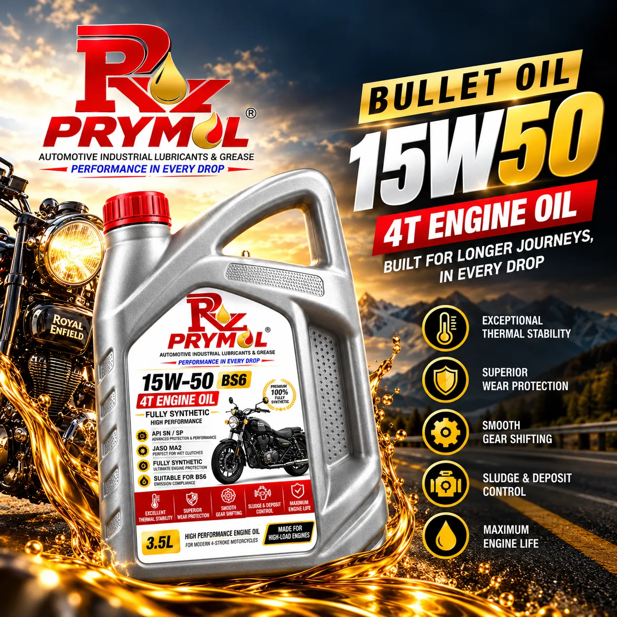 Prymol Bullet Oil 15W50